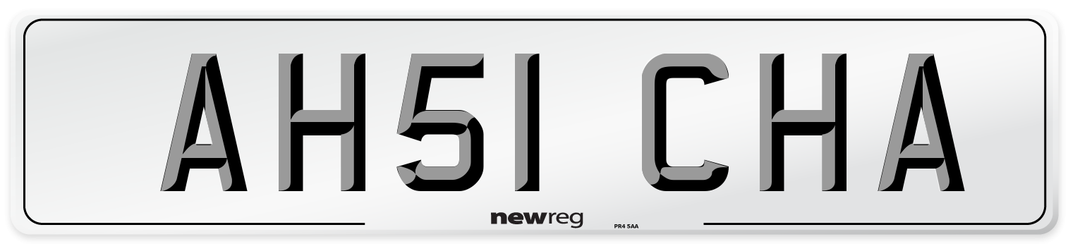 AH51 CHA Number Plate from New Reg